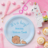 Assiettes En Carton Baby shower c'est un bébé de garçon (Fête)