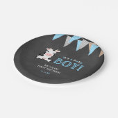 Assiettes En Carton Baby shower Chalkboard Cow Boy (Angle)