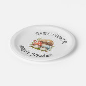 Assiettes En Carton Baby shower champignon (Angle)