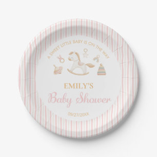 Assiettes En Carton Baby Shower Cheval à Bascule Grandmillennial