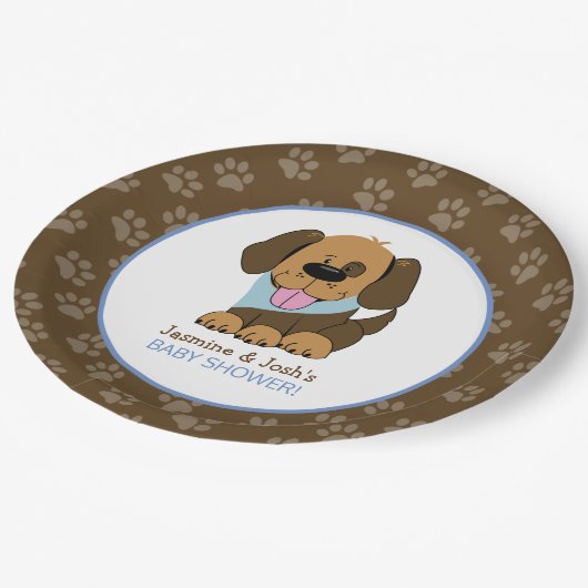 Assiettes En Carton Baby shower Chien Chien Chien Chien Handicap Plaqu (Angle)