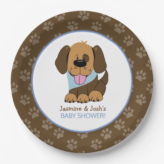 Assiettes En Carton Baby shower Chien Chien Chien Chien Handicap Plaqu (Devant)