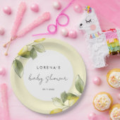Assiettes En Carton Baby shower citron (Fête)