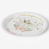 Assiettes En Carton Baby shower citrouille (Angle)