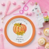 Assiettes En Carton Baby shower citrouille Automne Blanc orange (Fête)