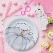 Assiettes En Carton Baby shower Citrouille bleu (Fête)