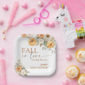 Assiettes En Carton Baby shower citrouille chute dans Love Boho Papier (Fête)