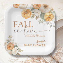 Baby shower citrouille chute dans Love Boho Papier
