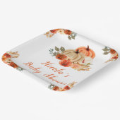 Assiettes En Carton Baby shower Citrouille orange (Angulaire)
