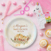 Assiettes En Carton Baby shower Citrouille Rustic Automne (Fête)