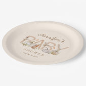 Assiettes En Carton Baby shower Citrouille Rustic Automne (Angle)