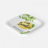 Assiettes En Carton Baby shower Citrus citron (Angulaire)