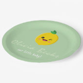 Assiettes En Carton Baby shower Citrus Lemon (Angle)