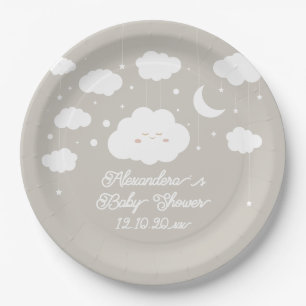 Assiettes En Carton Baby shower cloud