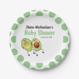 Assiettes En Carton Baby shower couple d'Avocado