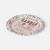 Assiettes En Carton Baby shower Cowgirl rose Saddup Party Plaque (Angle)
