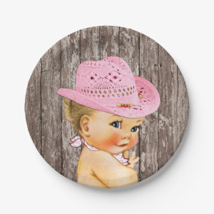 Assiettes En Carton Baby Shower Cowgirl Rustique