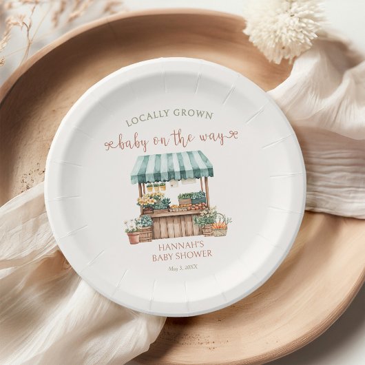 Assiettes En Carton Baby shower cultivé localement