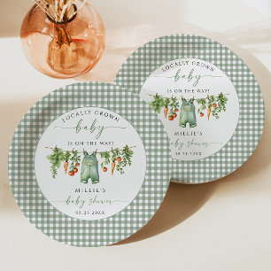 Assiettes En Carton Baby shower cultivé localement Plate de papier Sag