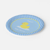 Assiettes En Carton Baby shower Cute Blue Duck (Angle)