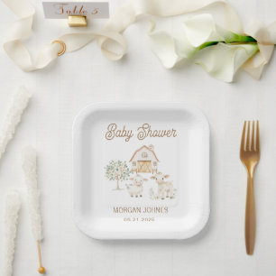 Assiettes En Carton Baby shower Cutie cultivé à la maison