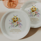 Assiettes En Carton Baby shower d'abeilles