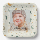 Assiettes En Carton Baby shower d'adoption Plaques de papier photo (Recto)