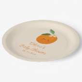Assiettes En Carton Baby shower d'agrumes orange (Angle)