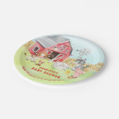 Assiettes En Carton Baby shower d'amis de Cute Barnyard (Angle)