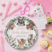 Assiettes En Carton Baby shower d'amis de la forêt (Fête)