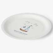 Assiettes En Carton Baby shower d'Ancre minimaliste simple (Angle)