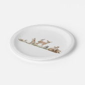 Assiettes En Carton Baby shower d'animaux boisés de la forêt mignonne (Angle)