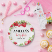 Assiettes En Carton Baby shower d'anniversaire de fraises (Fête)
