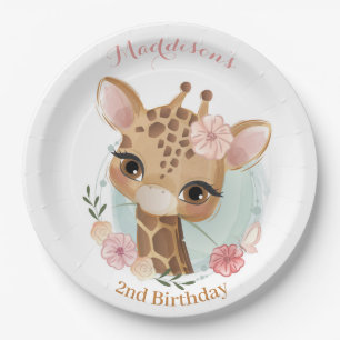 Assiettes En Carton Baby shower d'anniversaire de la Giraffe de la fil