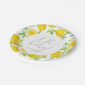 Assiettes En Carton Baby shower d'aquarelle au citron (Angle)