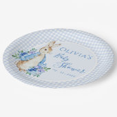 Assiettes En Carton Baby shower d'aquarelle de lapin mignon (Angle)