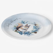 Assiettes En Carton Baby shower d'aquarelle d'hiver (Angle)