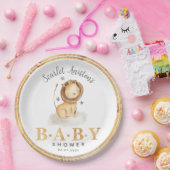Assiettes En Carton Baby shower d'aquarelle Lion King Safari (Fête)