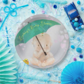 Assiettes En Carton Baby shower d'aquarelle minuscule personnalisé (Fête)