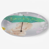 Assiettes En Carton Baby shower d'aquarelle minuscule personnalisé (Angle)