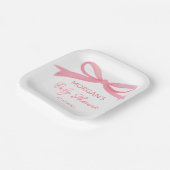 Assiettes En Carton Baby shower d'aquarelle rose pâle (Angulaire)