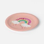 Assiettes En Carton Baby shower d'arrosage arc-en-ciel mou (Angle)