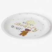 Assiettes En Carton Baby shower d'attente personnalisé (Angle)