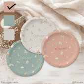 Assiettes En Carton Baby shower d'automne Boho Personnalisé