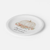 Assiettes En Carton Baby shower d'automne citrouille (Angle)