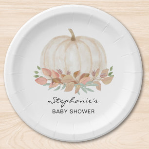 Assiettes En Carton Baby shower d'automne citrouille