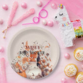 Assiettes En Carton Baby shower d'automne citrouille Boho (Fête)