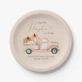Assiettes En Carton Baby shower d'automne citrouille de camionnette d' (Devant)