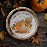 Assiettes En Carton Baby shower d'automne Citrouille doux<br><div class="desc">Baby shower d'automne Citrouille - Préparez-vous à "écraser" l'ordinaire et à embrasser l'extraordinaire avec notre thème de Baby shower d'automne! Doté d'un citrouille d'aquarelle irrésistiblement mignon, ce doux petit design "citrouille" est prêt à ajouter un parfum de magie d'automne à votre célébration. Il est temps de "tomber" amoureux de l'oeuvre...</div>