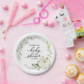 Assiettes En Carton Baby shower d'automne Citrouille Eucalyptus vert (Fête)